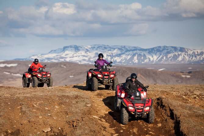 1 Hour ATV Quad Tour : Pick up from Reykjavik (2 persons per ATV) - The ride itself: Hafravatn Lake and Reykjavik Peak viewpoints