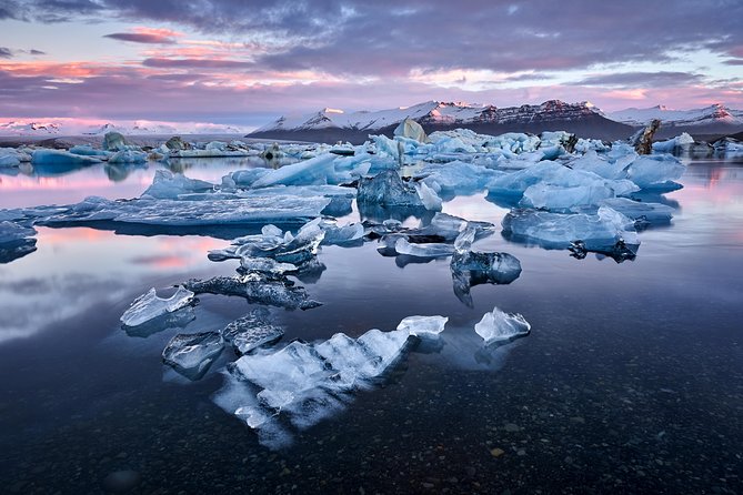 2-Day South Coast Waterfalls, Jokulsarlon Glacier Lagoon and Hike from Reykjavik - Day 2: Jökulsárlón Boat Tour and the Fellsfjara Black Sand Ice Show