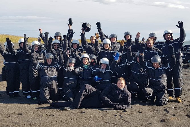 ATV - QUAD Adventure - The scenery you’re riding toward: black sand and Hafnarberg cliffs