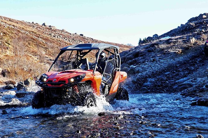 Buggy 'Lava Field Adventure' from Reykjavik - Hafravatn Lake reflections and the thermal stop that turns science into fun