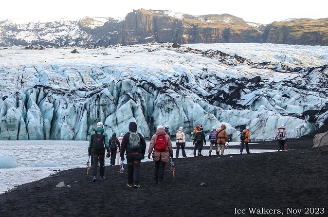 Easy Hike on Sólheimajökull Glacier - On the Ice: Ice Walls, Volcanic Ash, Crevasses, and Moulins