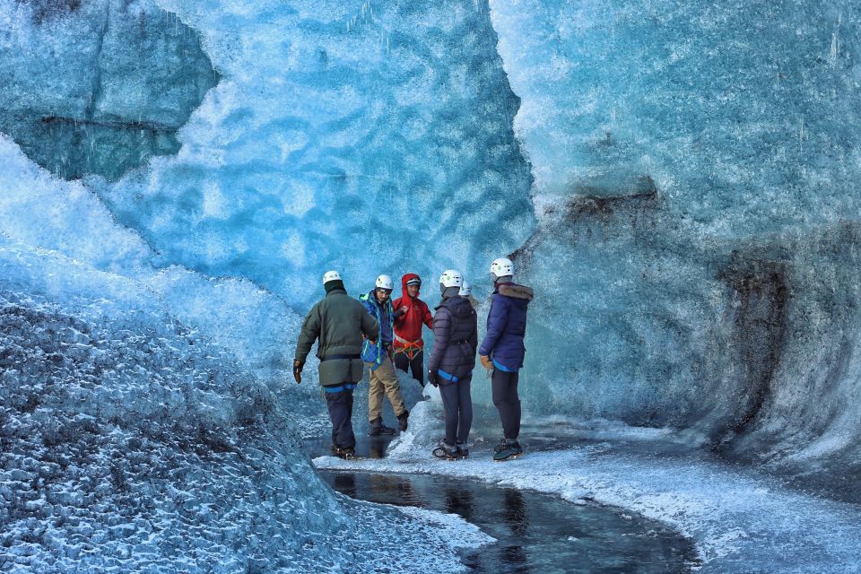 From Jökulsárlón: Ice Cave and Glacier Exploration Tour - Getting Equipped on the Spot: helmets, harnesses, crampons