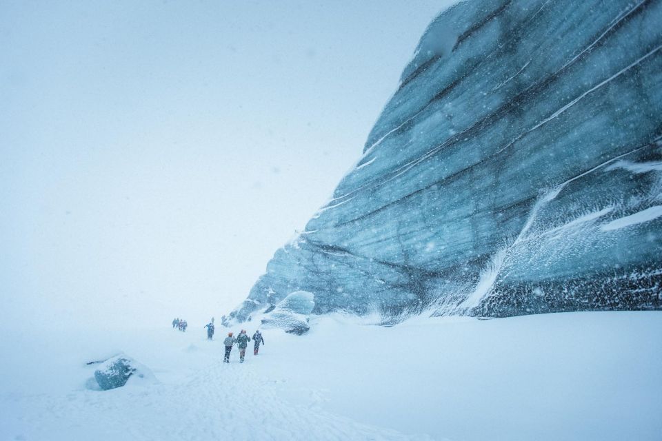 From Vik: Myrdalsjokull glacier and Katla Ice Cave Tour - Katla Ice Cave (Kötlujökull): Walking Into Blue Ice and Ash Layers
