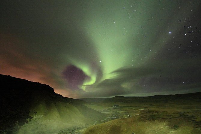 Golden Circle and Northern Lights Superjeep Tour from Reykjavik - Geysir geothermal area: watching steam, then waiting for Strokkur