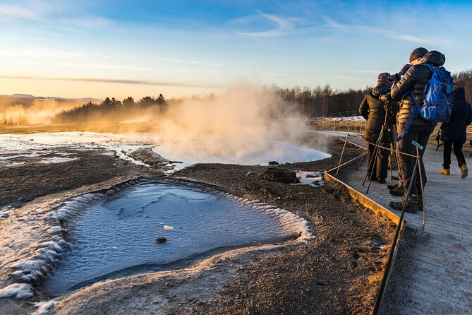 Golden Circle, Kerid and Sky Lagoon Small Group Day Tour - Geysir geothermal field and Strokkur eruptions: how to time your watch
