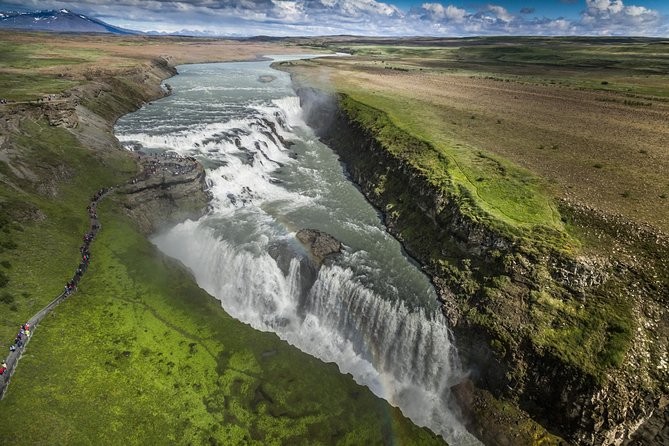 Golden Circle Tour Including Blue Lagoon Admission from Reykjavik - Gullfoss Waterfall: the roar, the three drops, and glacier views