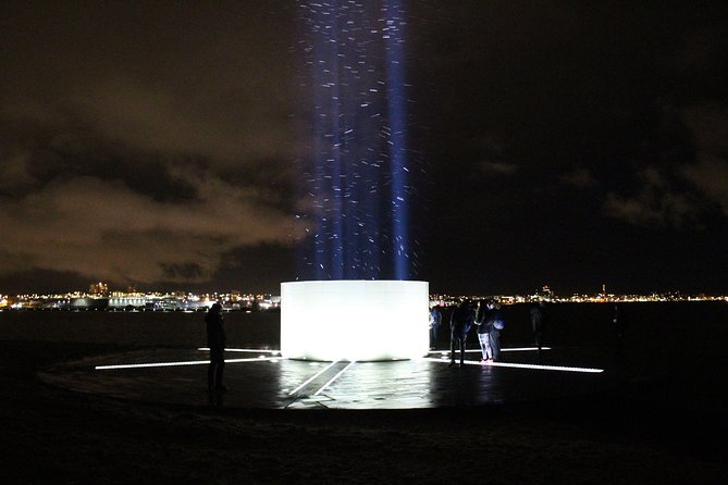 Imagine Peace Tower Tour on Viðey island | John Lennon tribute - At the tower: Yoko Ono narration and the peace-memorial atmosphere