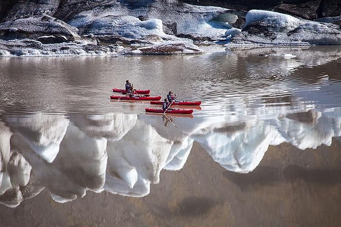 Kayaking on the Sólheimajökull Glacier Lagoon - Learning to Paddle: Beginner-Friendly Kayaks and Clear Safety