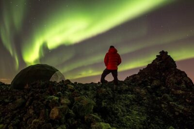 Northern Lights: Aurora Basecamp Observatory Guided Experience - Stepping outside: low-lit benches, fire pits, and real viewing comfort