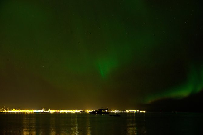 Northern Lights Yacht Cruise - Viðey Island and the Imagine Peace Tower: calm air, big symbolism
