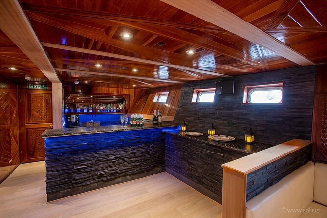 Northern Lights Yacht Cruise in Reykjavik - Onboard comfort: warm inside, cold outside, and a bar to wait with
