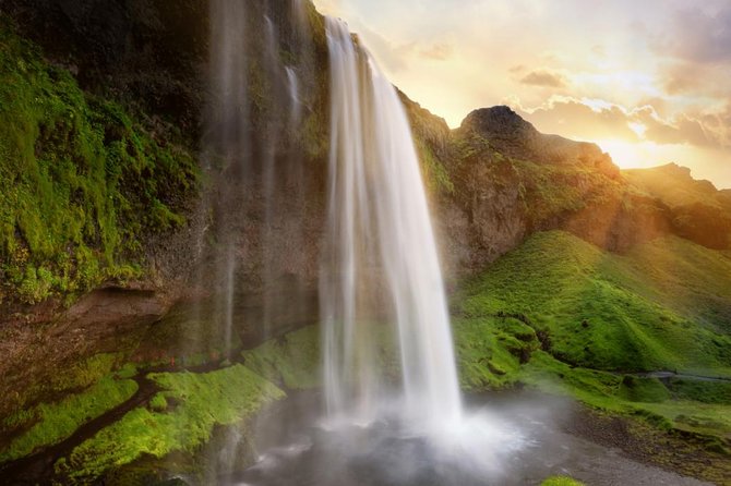 South Coast Waterfall, Black Beach, Glacier Adventure Small Group - Reynisfjara black sand beach and Dyrhólaey views
