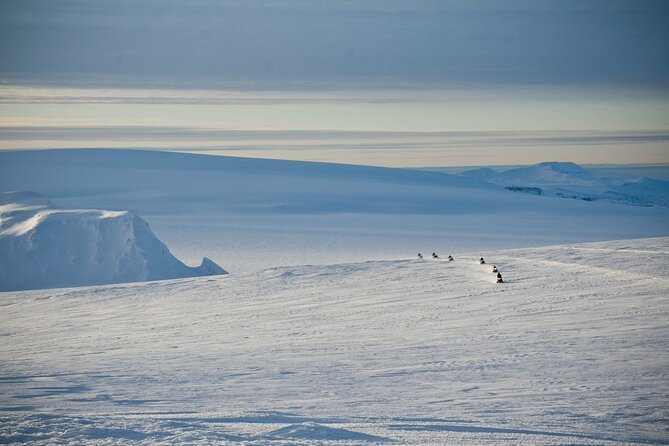 Super Jeep Golden Circle & Snowmobile on Glacier from Reykjavik - Gullfoss Waterfall: the 32-meter drop with a sediment twist