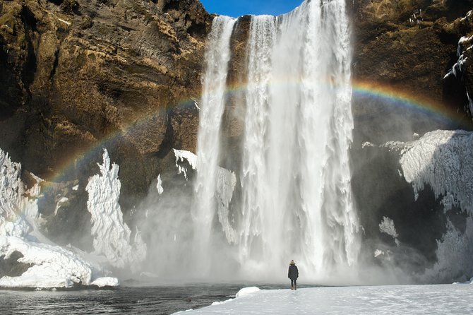 Winter South Coast Day Tour by Minibus from Reykjavik - Skógafoss: Where the Mist Becomes Part of the Show